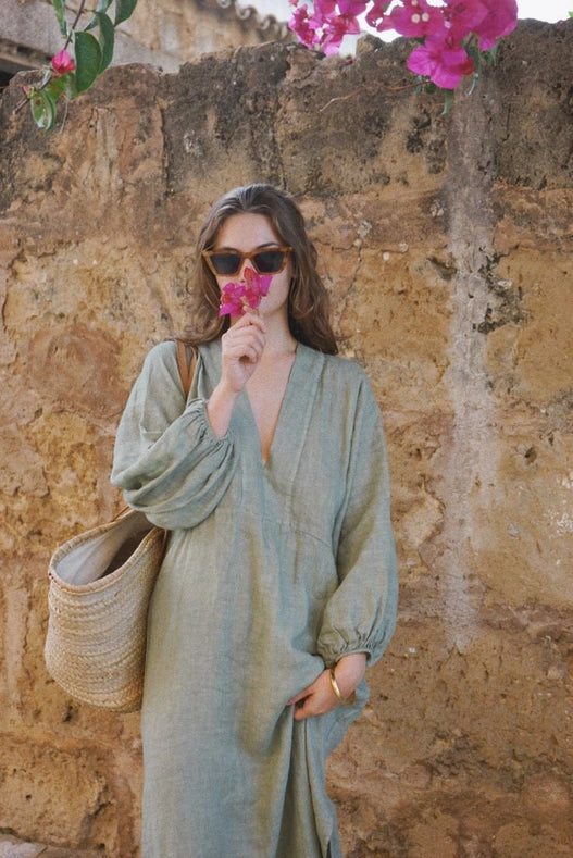 The Siena Dress // Sage-Dress-Beachwood-One size fits most.-Urbanheer