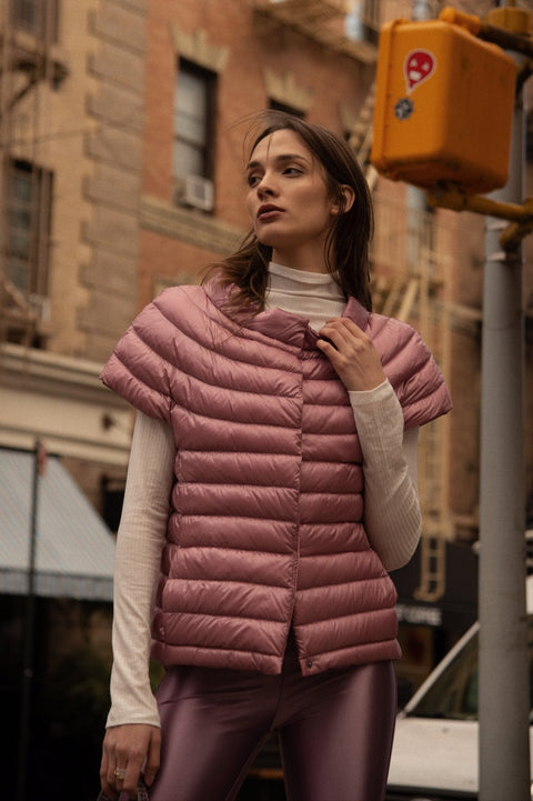 The St Barts | Down Vest | Dusty Rose