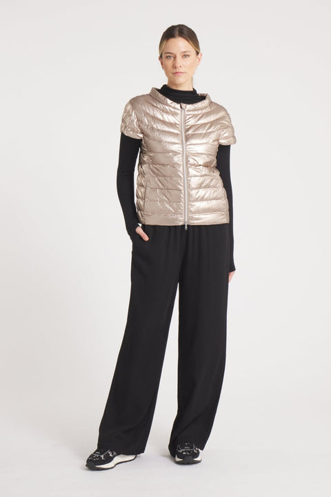 The St Ives | Down Vest Metallic Gold