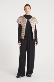 The St Ives | Down Vest Metallic Gold