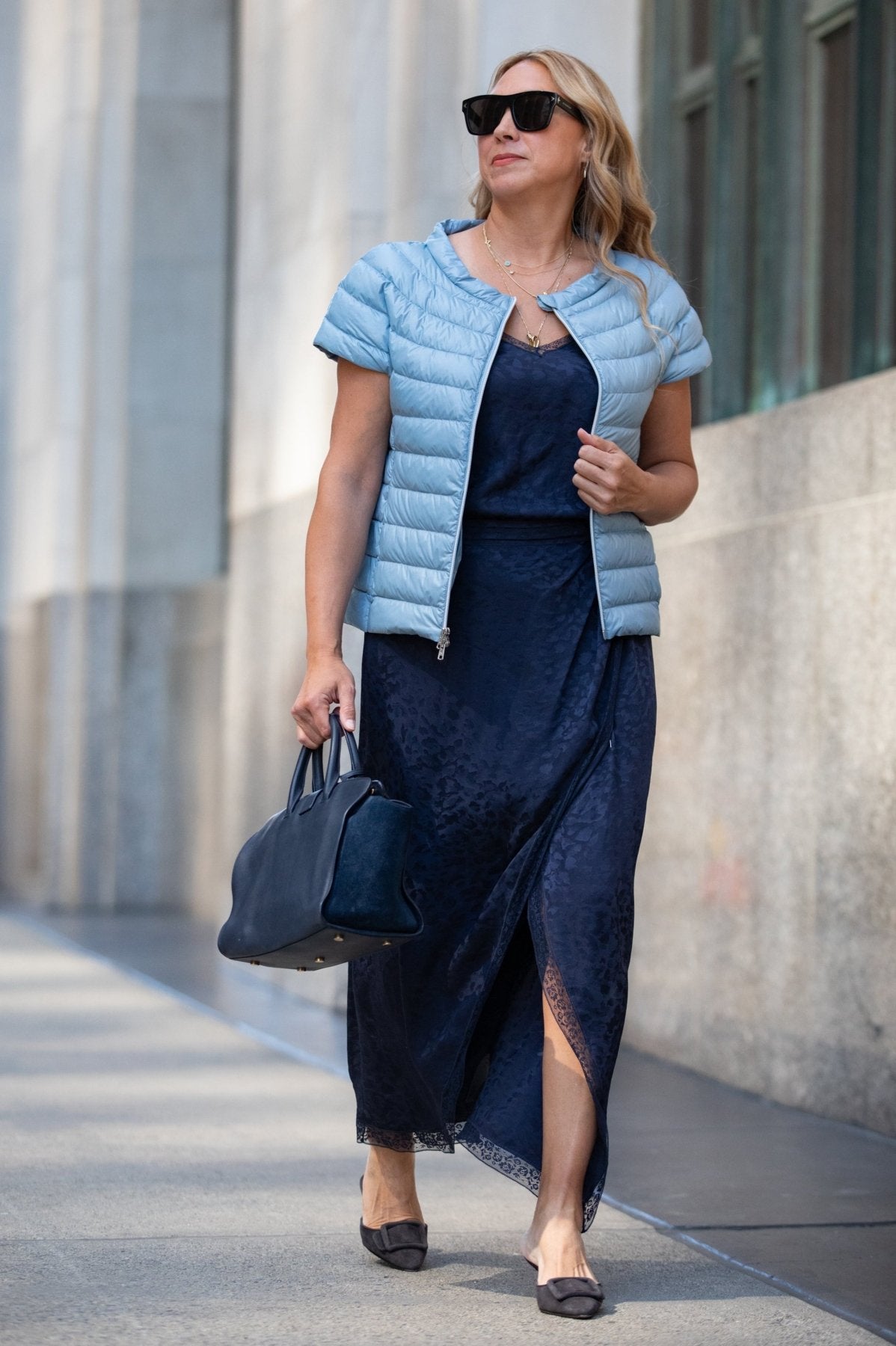 The St Ives | Down Vest | Steel Blue