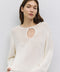 The Tala Sweater | Knit Sweater with Keyhole Neckline CREAM-Sweater-All Row-S-CREAM-Urbanheer