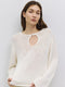 The Tala Sweater | Knit Sweater with Keyhole Neckline CREAM-Sweater-All Row-S-CREAM-Urbanheer