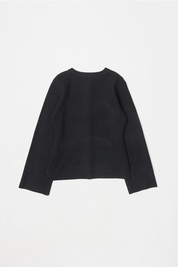 The Tyler Cardigan | Bell Sleeve Buttoned Cardigan BLACK-Cardigan-MOD REF-S-BLACK-Urbanheer