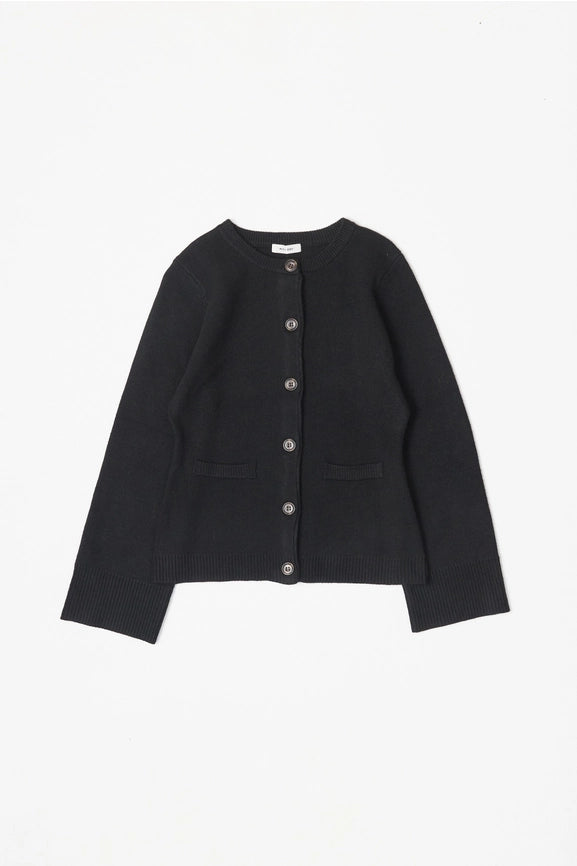 The Tyler Cardigan | Bell Sleeve Buttoned Cardigan BLACK-Cardigan-MOD REF-S-BLACK-Urbanheer