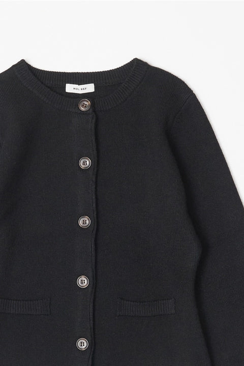 The Tyler Cardigan | Bell Sleeve Buttoned Cardigan BLACK-Cardigan-MOD REF-S-BLACK-Urbanheer