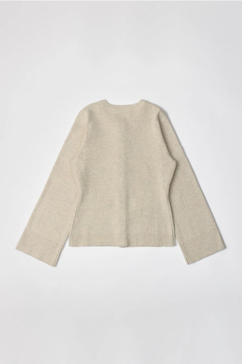 The Tyler Cardigan | Bell Sleeve Buttoned Cardigan Beige-Cardigan-MOD REF-S-Beige-Urbanheer