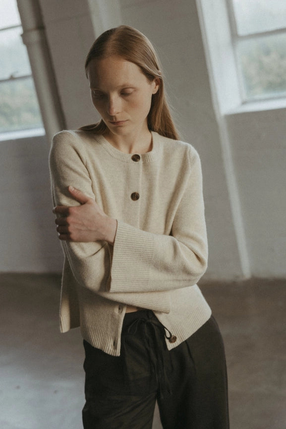 The Tyler Cardigan | Bell Sleeve Buttoned Cardigan OATMEAL-Cardigan-MOD REF-S-OATMEAL-Urbanheer