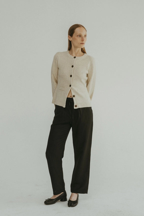 The Tyler Cardigan | Bell Sleeve Buttoned Cardigan OATMEAL-Cardigan-MOD REF-S-OATMEAL-Urbanheer