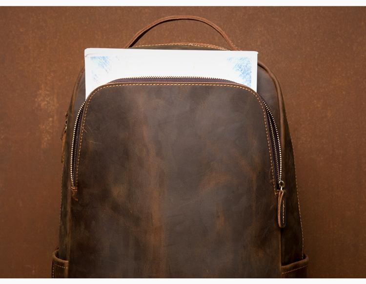 The Vernon Backpack | Genuine Vintage Leather Minimalist Backpack-Backpack-Steel Horse Leather-Leather-Urbanheer