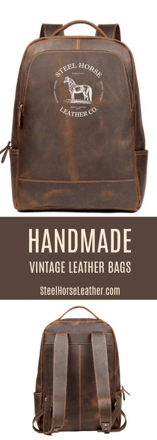 The Vernon Backpack | Genuine Vintage Leather Minimalist Backpack-Backpack-Steel Horse Leather-Leather-Urbanheer