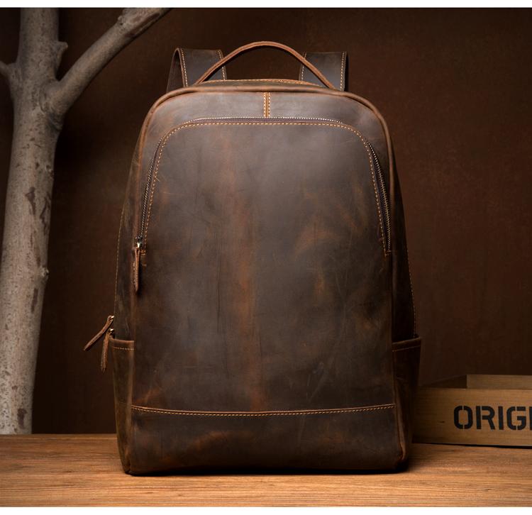 The Vernon Backpack | Genuine Vintage Leather Minimalist Backpack-Backpack-Steel Horse Leather-Leather-Urbanheer