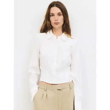 The Violeta Top | Tapered Button-Down Blouse
