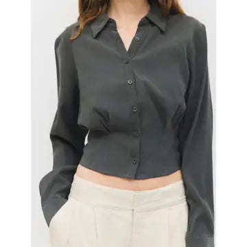 The Violeta Top | Tapered Button-Down Blouse