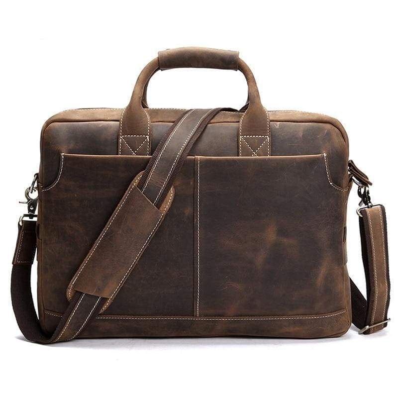 The Welch Briefcase | Vintage Leather Messenger Bag-Briefcases-Steel Horse Leather-Leather-Urbanheer