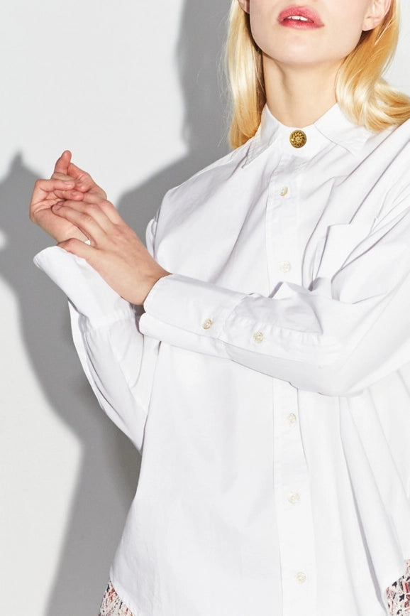 The White Iris Boyfit Shirt-Shirt-IMPREVU-XS-Urbanheer
