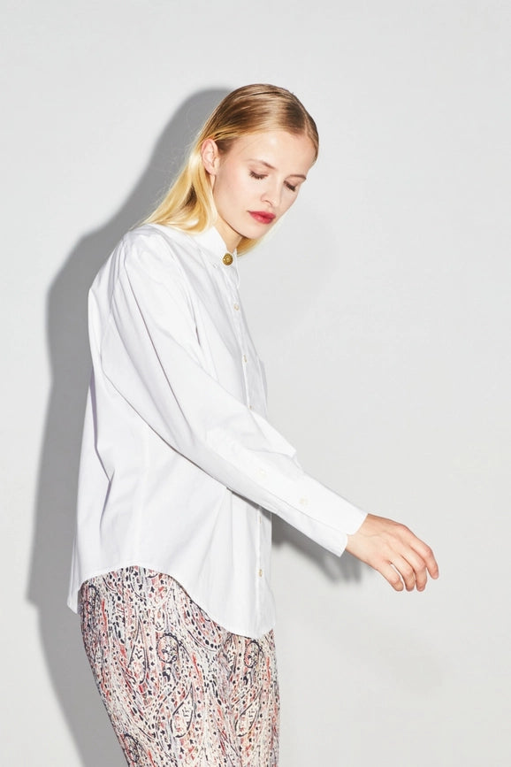The White Iris Boyfit Shirt-Shirt-IMPREVU-XS-Urbanheer