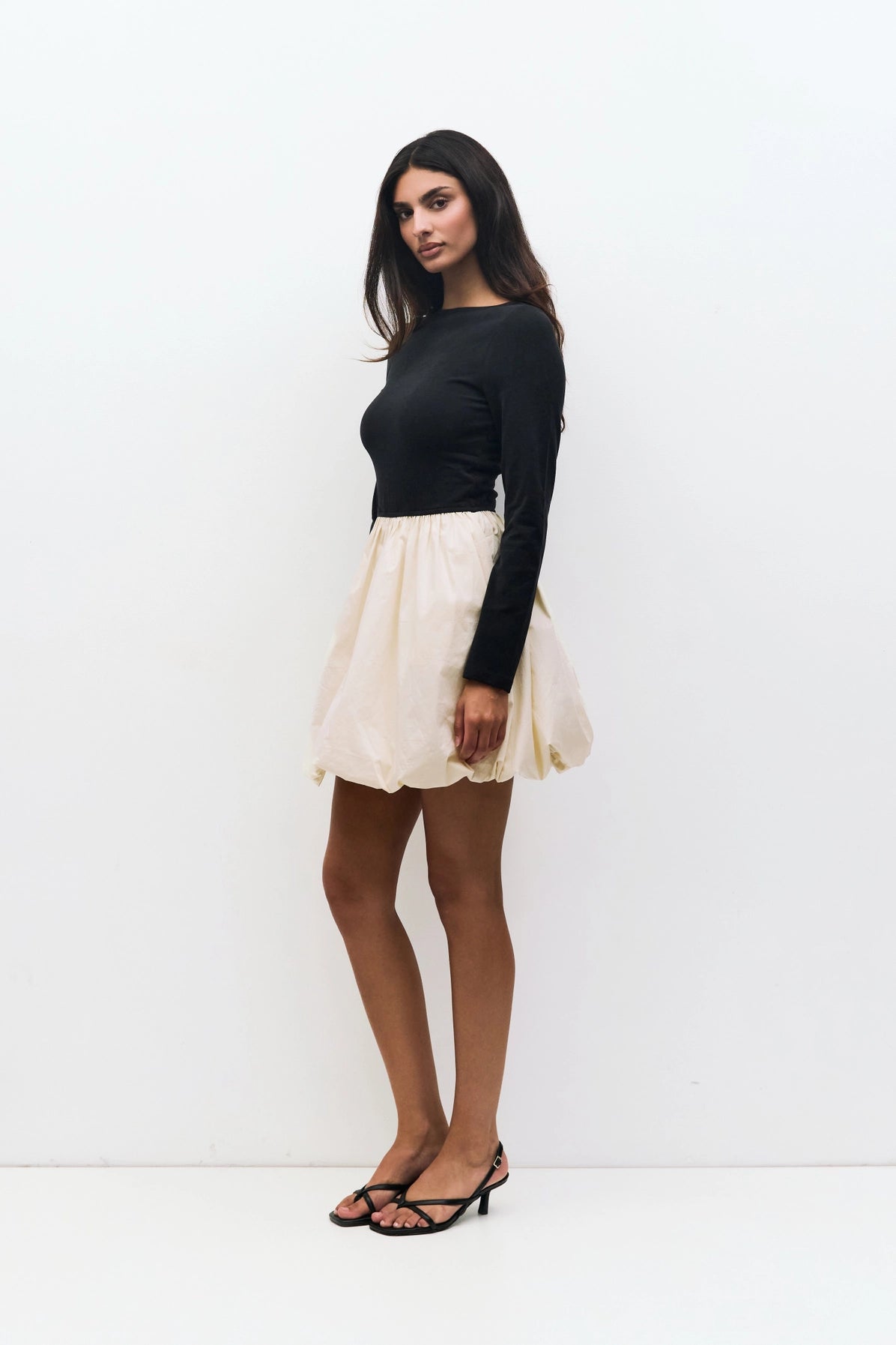 The Yasmin Dress | Long Sleeve Mini Bubble Dress