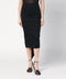 TheLatest Black cotton midi skirt