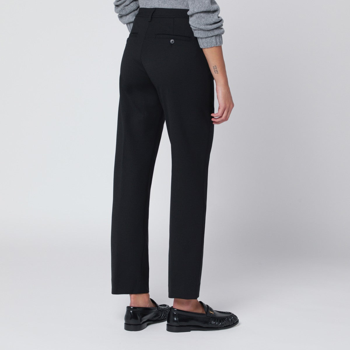 TheLatest Black wool-blend trousers