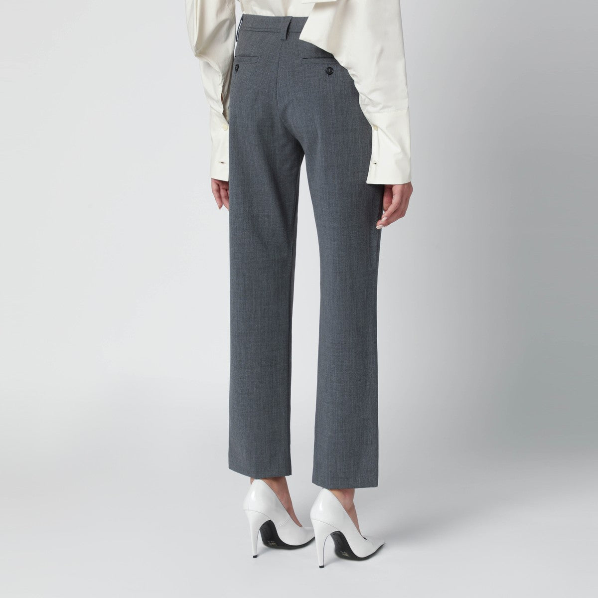 TheLatest Grey wool-blend trousers