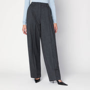 TheLatest Wide grey wool-blend trousers