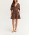 Thea Pleated Linen Mini Dress