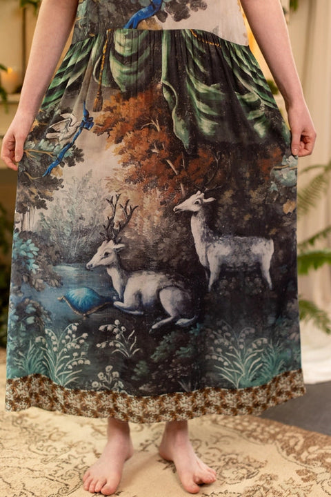 Theatre of Dreams Bohéme Bamboo Slip Dress with Deer-Dress-Market of Stars-S/M-Urbanheer
