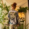 Theatre of Dreams Boho Linen Cropped Artist Pants with Swan-Pants-Market of Stars-length 86cm/34" waist (stretched) 104cm/41" around waist (unstretched) 84cm/32" hips 117cm/46".-Urbanheer