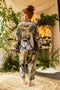 Theatre of Dreams Cropped Bamboo Kimono with Swan-Kimono-Market of Stars-length 60cm width 74 cm-Urbanheer