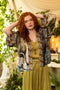 Theatre of Dreams Cropped Bamboo Kimono with Swan-Kimono-Market of Stars-length 60cm width 74 cm-Urbanheer