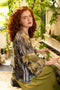 Theatre of Dreams Cropped Bamboo Kimono with Swan-Kimono-Market of Stars-length 60cm width 74 cm-Urbanheer