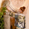Theatre of Dreams Cropped Bamboo Kimono with Swan-Kimono-Market of Stars-length 60cm width 74 cm-Urbanheer