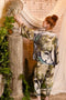 Theatre of Dreams Cropped Bamboo Kimono with Swan-Kimono-Market of Stars-length 60cm width 74 cm-Urbanheer