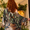 Theatre of Dreams Long Duster Bamboo Kimono Robe with Deer-Kimono-Market of Stars-length 118cm width 78 cm-Urbanheer