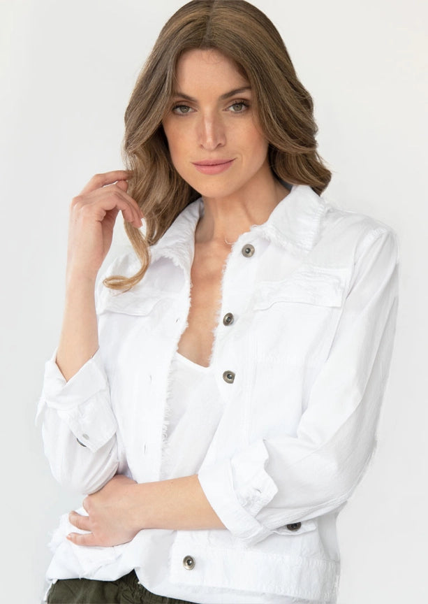 Theressa Cotton Jacket-Jacket-Gretty Zueger-S-White-Urbanheer