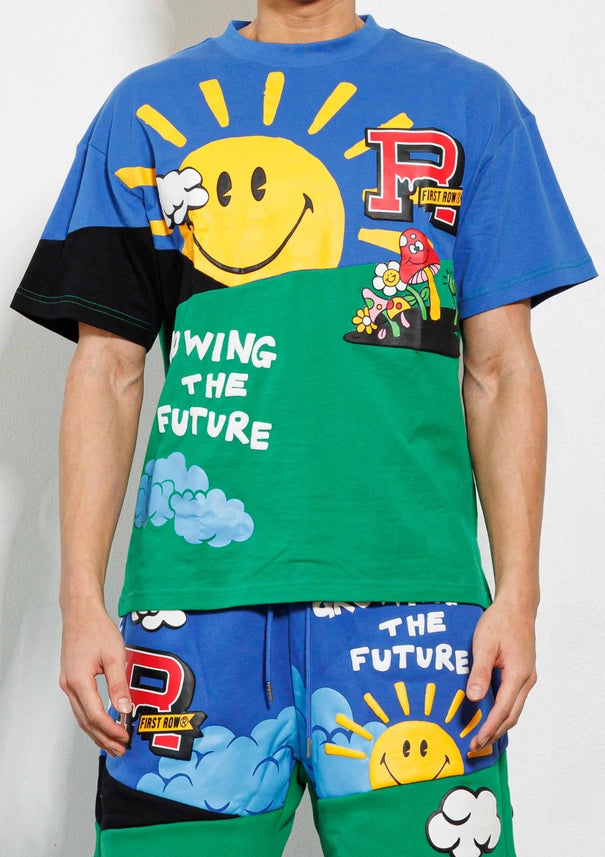 Think Green Cut&Sew Graphic Tee-Tee-First Row-S-Green-Urbanheer