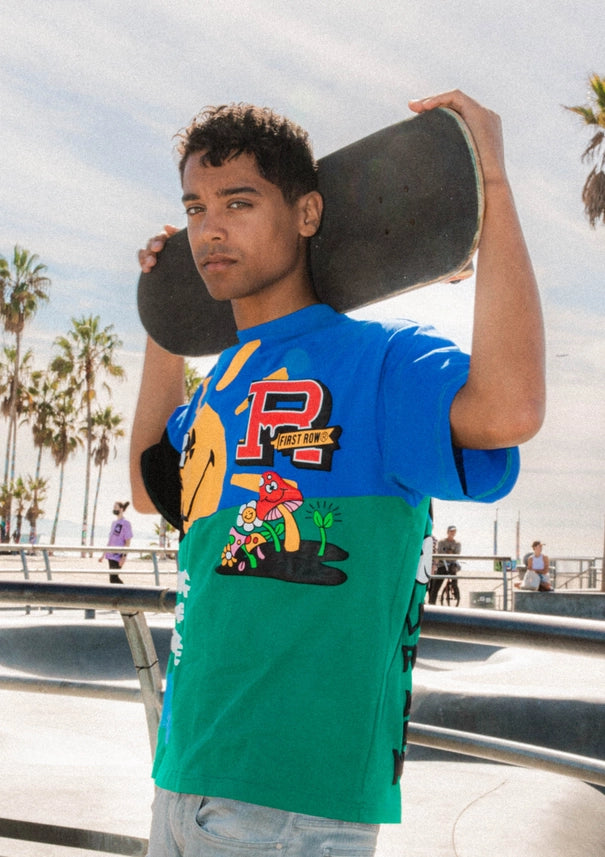 Think Green Cut&Sew Graphic Tee-Tee-First Row-S-Green-Urbanheer