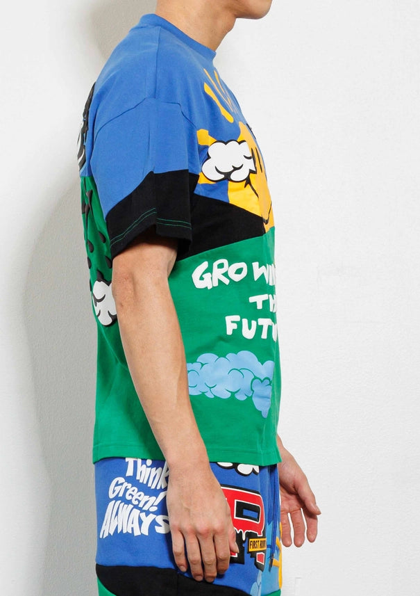 Think Green Cut&Sew Graphic Tee-Tee-First Row-S-Green-Urbanheer