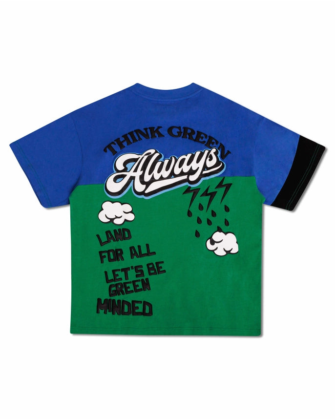 Think Green Cut&Sew Graphic Tee-Tee-First Row-S-Green-Urbanheer