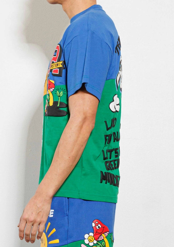 Think Green Cut&Sew Graphic Tee-Tee-First Row-S-Green-Urbanheer