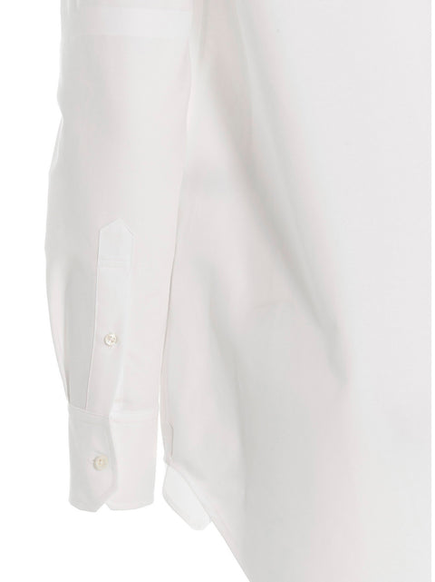 Thom Browne Logo Pussy Bow Blouse