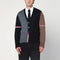 Thom Browne Navy/grey/brown wool cardigan