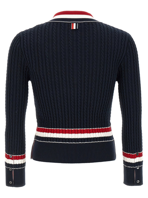 Thom Browne Rwb Intarsia Sweater
