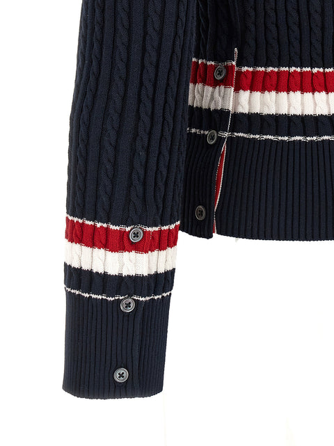 Thom Browne Rwb Intarsia Sweater