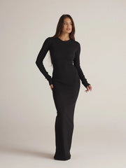 Tiana Maxi-Shirt Dress-CLYQUE-L-Black-Urbanheer