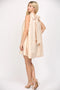 Tie Back Halter Neck Satin A-Line Dress CHAMPAGNE-Dress-FATE-S-CHAMPAGNE-Urbanheer