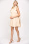 Tie Back Halter Neck Satin A-Line Dress CHAMPAGNE-Dress-FATE-S-CHAMPAGNE-Urbanheer