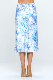 Tie Dye Satin Midi Skirt-Skirts-Reneecollection-Urbanheer