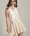 Tie Front Sleeveless Satin Top